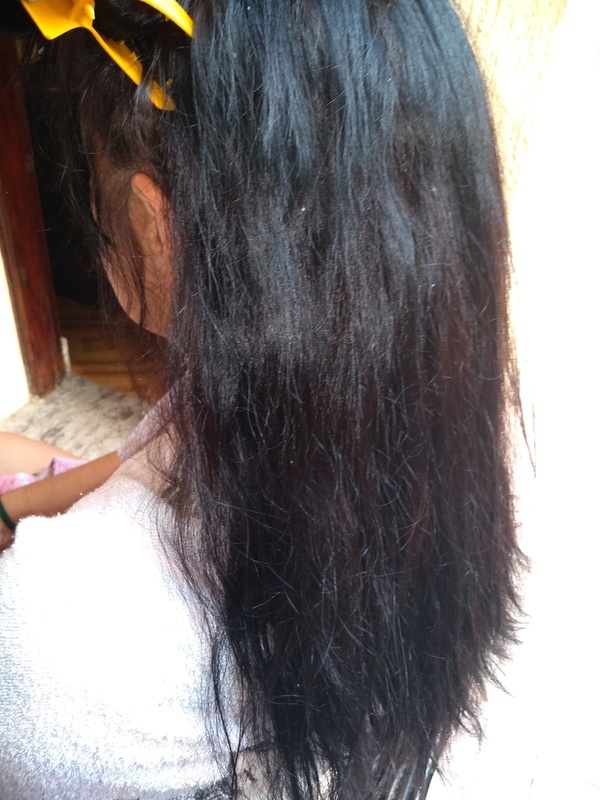 Selagem antes cabelo auxiliar cabeleireiro(a)