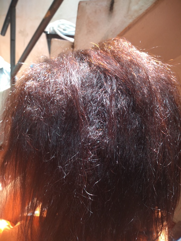 Progressiva antes. cabelo auxiliar cabeleireiro(a)