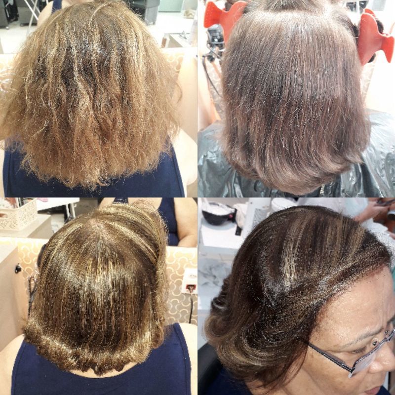 Corte +tratamento+Mechas finalizado com escova. cabelo cabeleireiro(a) designer de sobrancelhas cosmetólogo(a) escovista outros