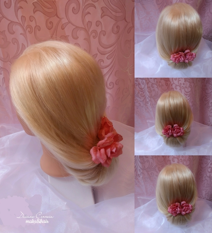 Penteado: coque baixo campestre cabelo maquiador(a) assistente maquiador(a) manicure e pedicure stylist / visagista outros