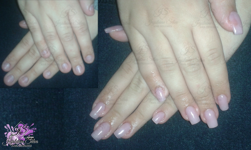 Alongamento de unha em gel! unha manicure e pedicure