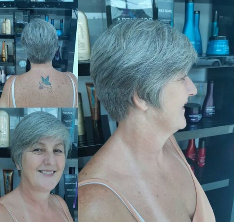 Corte curto feminino cabelo auxiliar cabeleireiro(a)