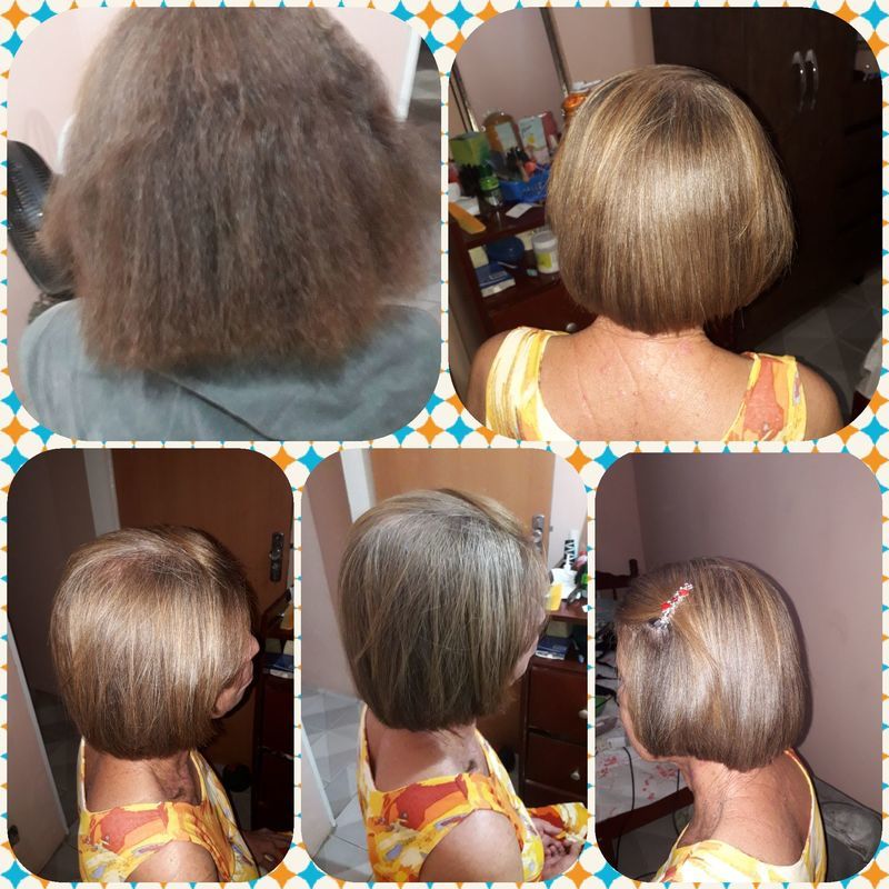 Progressiva e corte. cabelo cabeleireiro(a)