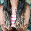 Ombre hair, finalizado com escova e chapinha modeladora!