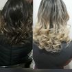 Mechas feitas, pela técnica de empilhamento, pó  descolorante (buriti mechas) cadivel com peróxido de 20, raiz esfumado com tonalizante Dia Richesse 6.0 e coloração Majirel 6.31, mechas batizadas com Majirel 9.31 com corretor cinza