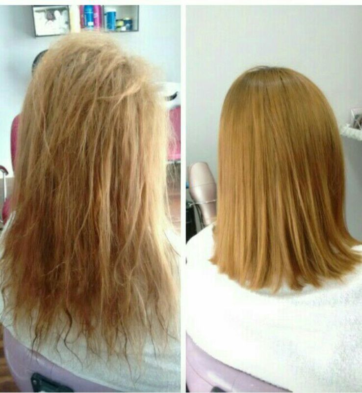 Antes e depois. Selagem térmica e corte cabelo cabeleireiro(a)