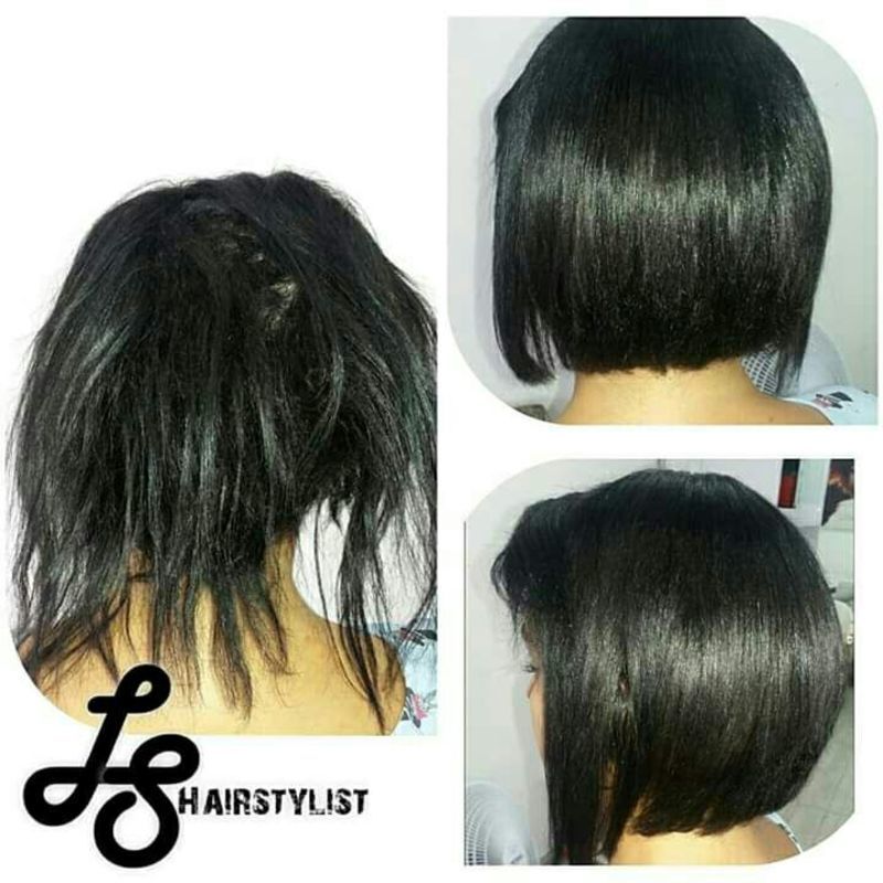 Corte + reconstrução 
Devolvendo a auto estima cabelo cabeleireiro(a)