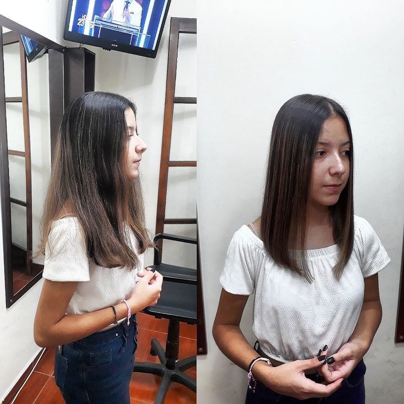 Longbob cabelo cabeleireiro(a)