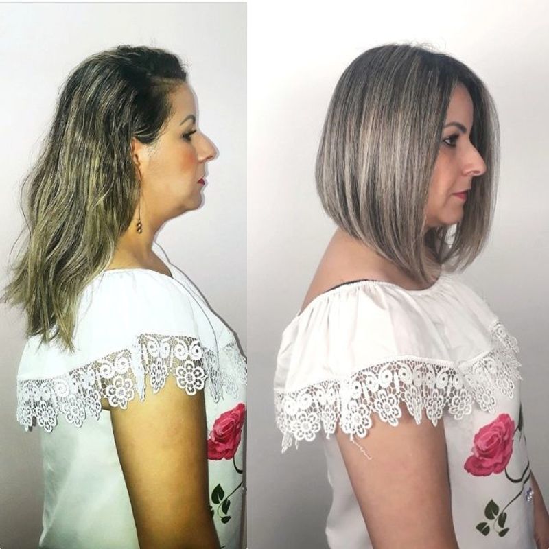 ANTES E DEPOIS! BOB HAIR! cabelo cabeleireiro(a)