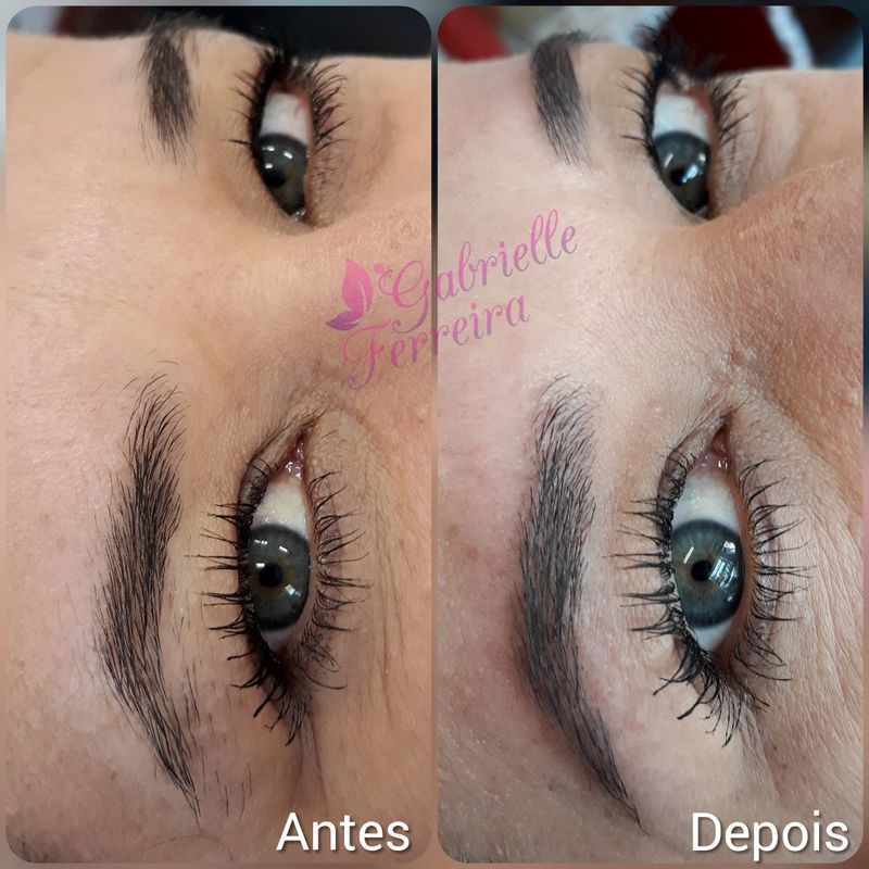 Design de sobrancelha com correção. outros designer de sobrancelhas micropigmentador(a) dermopigmentador(a) maquiador(a) depilador(a) estudante (esteticista)