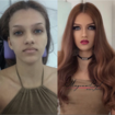 Antes e Depois 
Maquiagem para festa.
