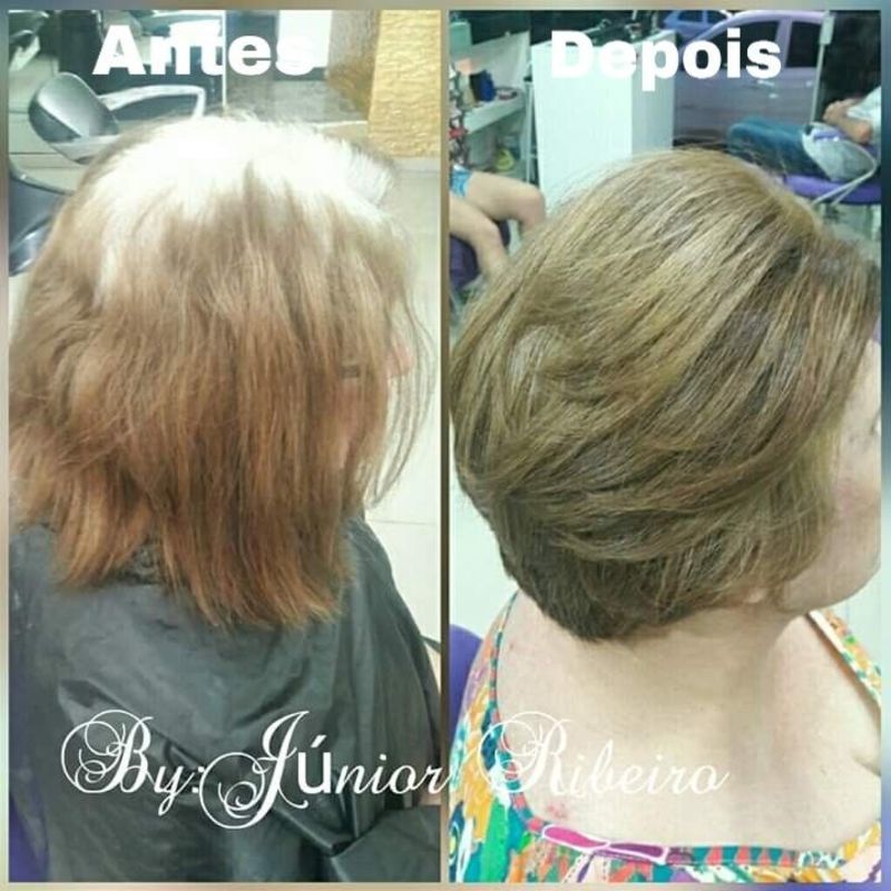 Retoque de raiz e tonalização do comprimento, alterando a cor deixando o cabelo com uma tonalidade mais mate, pois a cliente estava fazendo a cor em um específico  lugar e estava reclamando  que a cor estava desbotando e com o tempo e revelando nuances acobreadas, então mudei a cor e fiz um corte mais curto. cabeleireiro(a) maquiador(a)