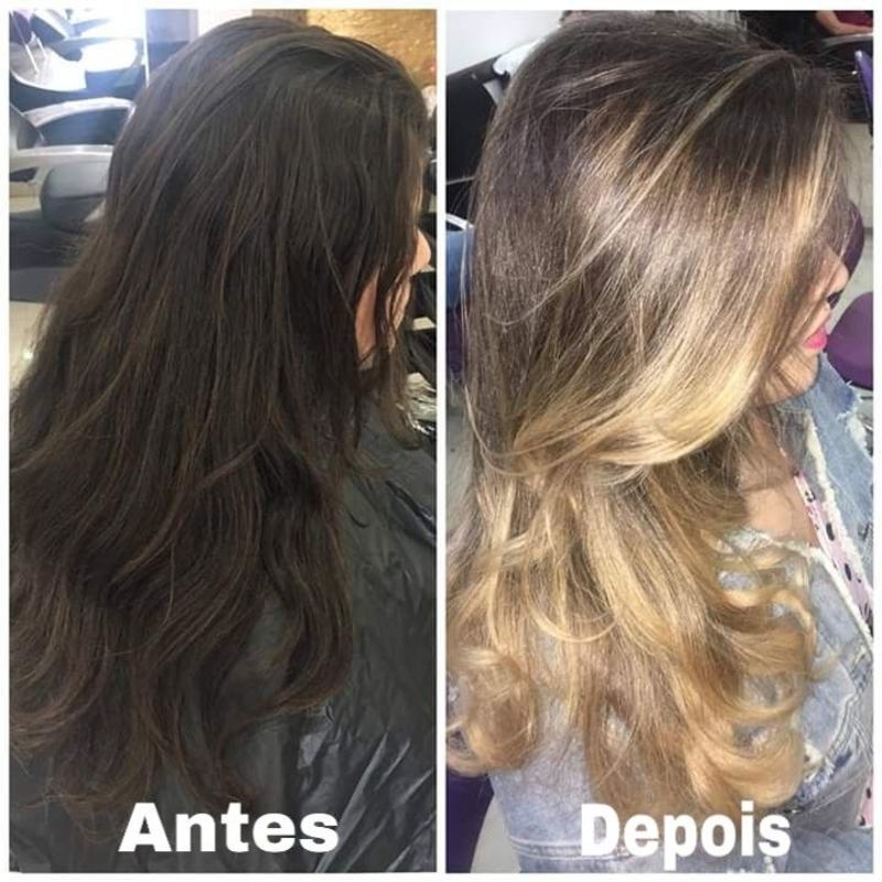 Ombré hair dourado, iluminando um cabelo totalmente natural mas que já não estava satisfazendo  a cliente, então optei por nuances quentes. cabeleireiro(a) maquiador(a)