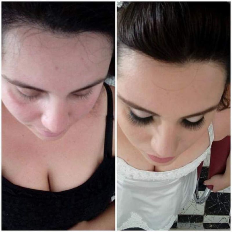 Make para um noiva que deseja se casar de dia. cabeleireiro(a) maquiador(a)