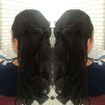 Aquele penteado semi preso simples mas elegante.