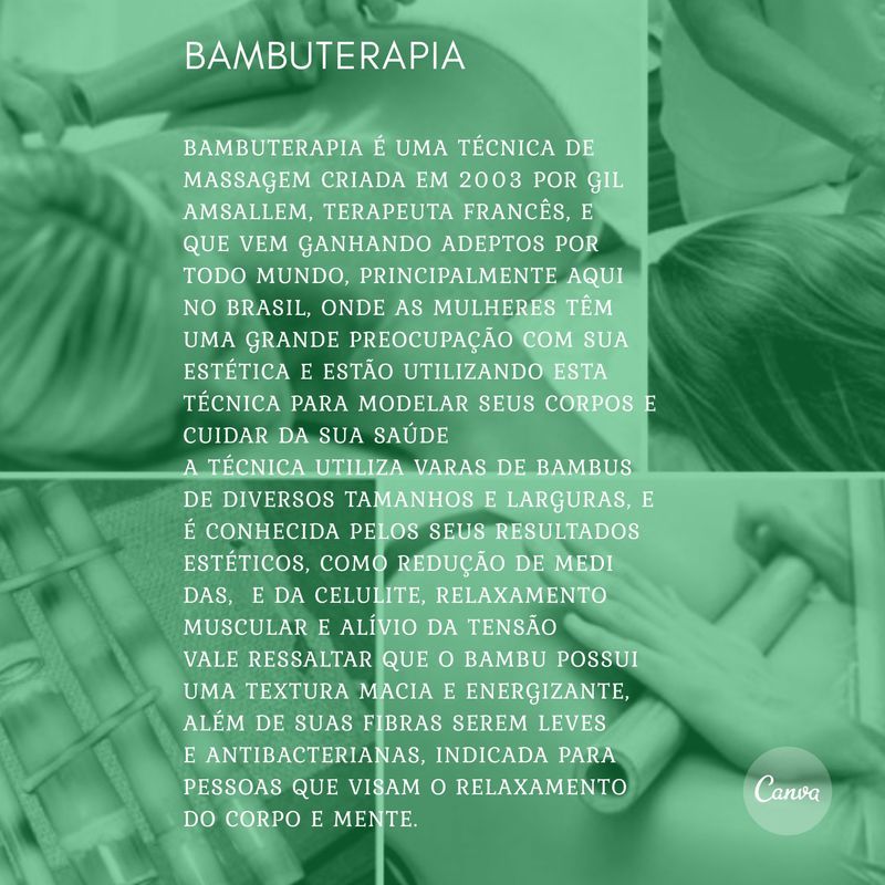 O que é Bambuterapia? 🤔👆👆👆 estética esteticista manicure e pedicure designer de sobrancelhas
