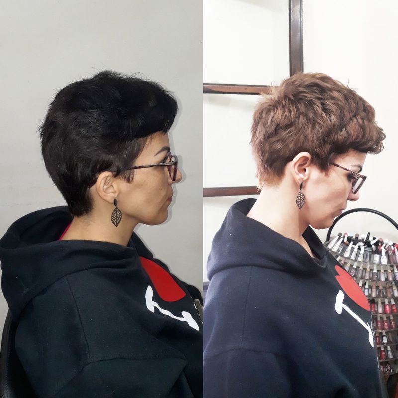 ANTES E DEPOIS! 
TRANSFORMAÇÕES? 
BLOND!
PIXIE HAIR!
LOIRA!
CABELO CURTO! cabelo cabeleireiro(a)