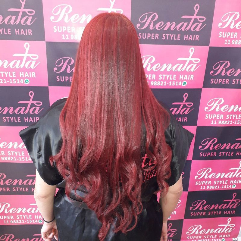 Coloração cereja e botox cabelo cabeleireiro(a) cabeleireiro(a)