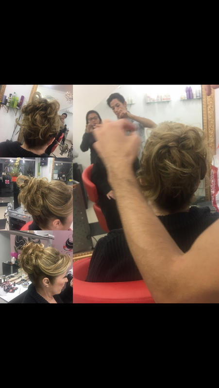Preparação do cabelo para Penteado de madrinha . maquiagem auxiliar cabeleireiro(a)