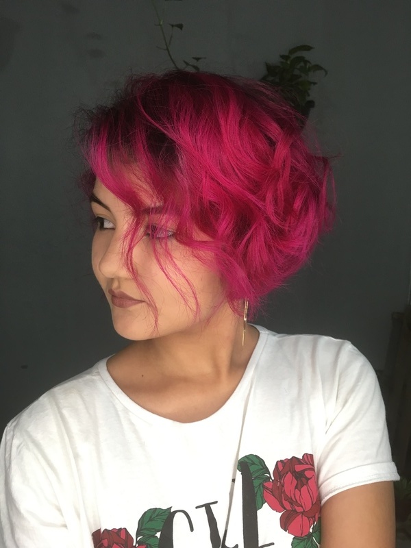 Cor feita por mim #pinkhair #shorthair #pink cabelo cabeleireiro(a)