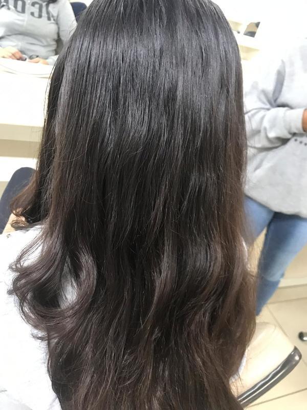 Antes: processo para californiana cabelo cabeleireiro(a) escovista