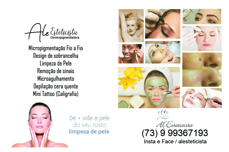 Cartão de visita estética esteticista dermopigmentador(a) designer de sobrancelhas micropigmentador(a)