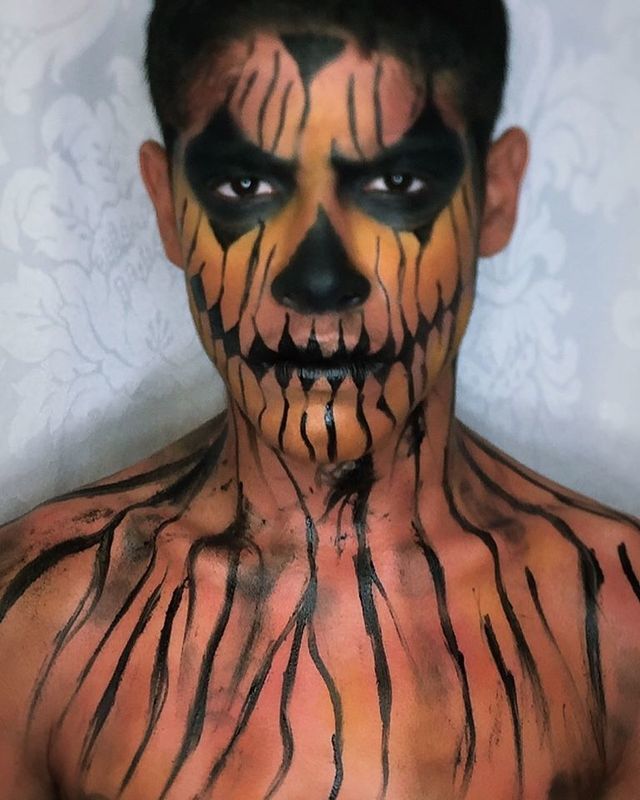 Abóbora do mal - facial - corporal - halloween #maquiagemartistica #halloweensorocaba maquiagem maquiador(a) esteticista