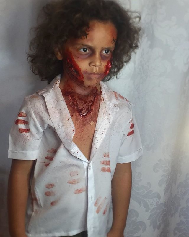 Fantasia de Zumbi Infantil Feminino de Halloween