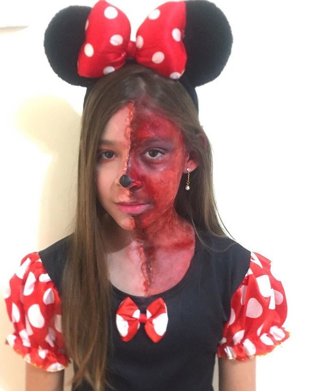 Minie Zumbi - inspiração pinterest - halloween escola - infantil  maquiagem maquiador(a) esteticista