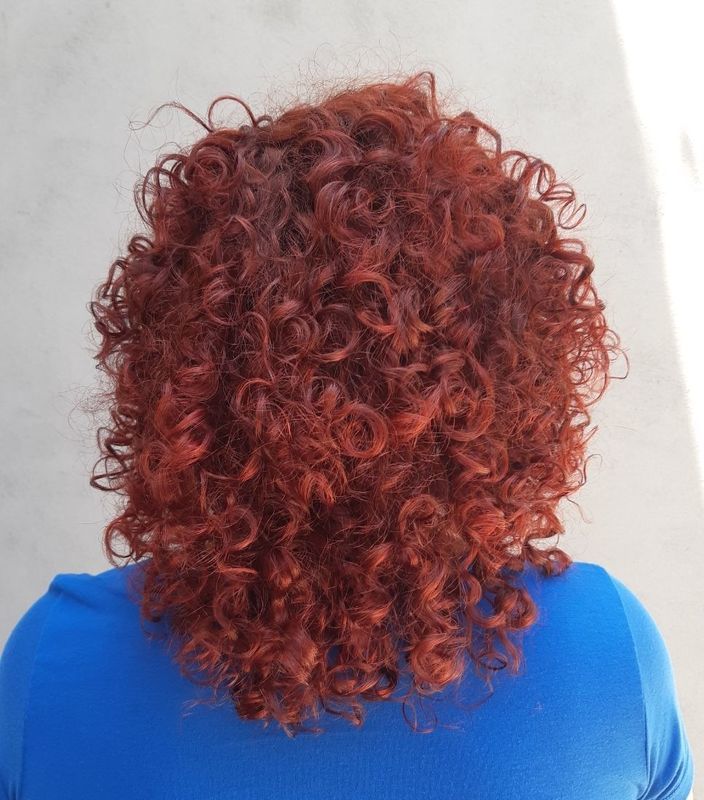 Ruivo vermelho cabelo cabeleireiro(a)
