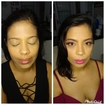Maquiagem de madrinha simples, pois a. Cliente não tem costume de se maquiar.