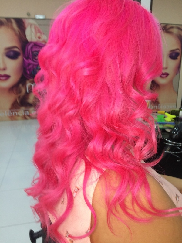 Neon Hair Pink + escova e babyliss  cabelo cabeleireiro(a) escovista