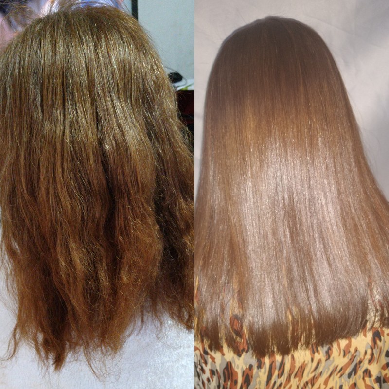 Foi feito neste cabelo Banho de Cristal pós-coloração cabelo auxiliar cabeleireiro(a) recepcionista