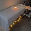 Massagem relaxante com velas