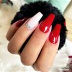 Unhas de fibra de vidro decorada