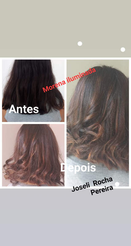 Morena iluminada cor chocolate  cabelo cabeleireiro(a)
