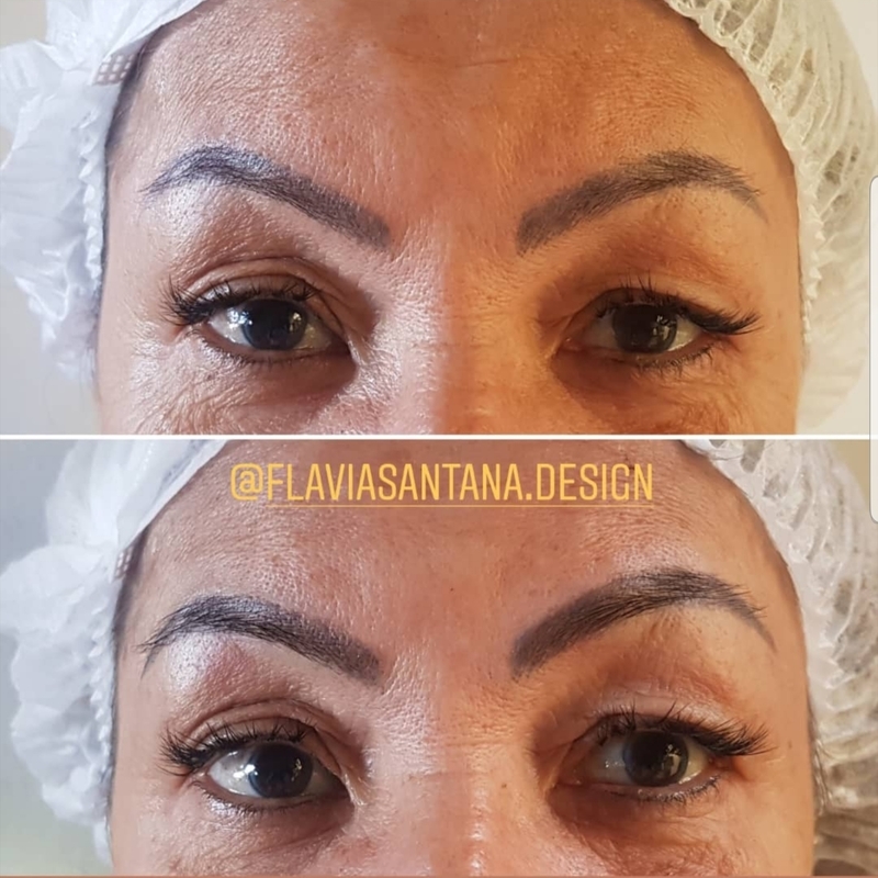Design de sobrancelhas com correção com henna. outros designer de sobrancelhas
