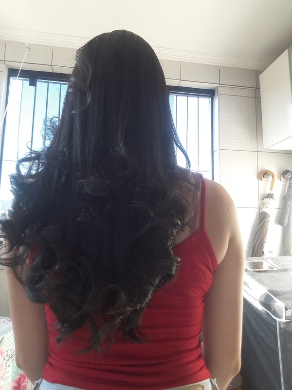 Escova + prancha modelada 😉👌🏻 cabelo cabeleireiro(a)