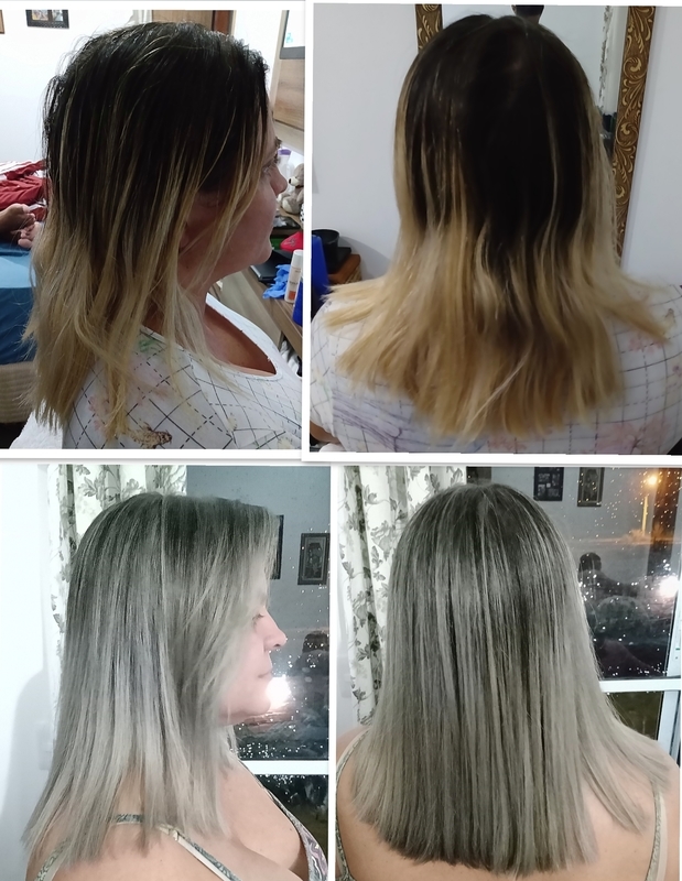 Mechas, Platinum + correção de cor. cabelo barbeiro(a) cabeleireiro(a) designer de sobrancelhas