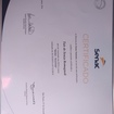 Certificado de conclusão Reiki Nível Master Senac Santana.