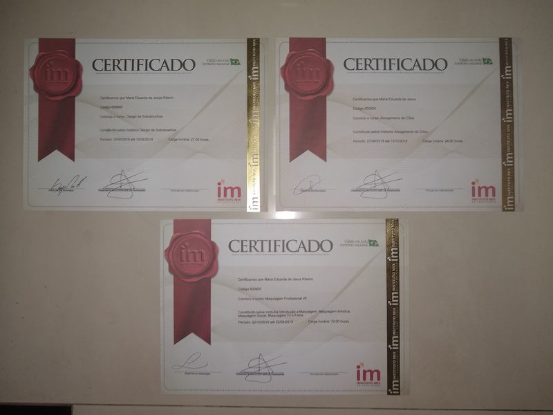 Algum dos certificados 🥰 maquiador(a) maquiador(a) biomédico(a) maquiador(a) micropigmentador(a) designer de sobrancelhas