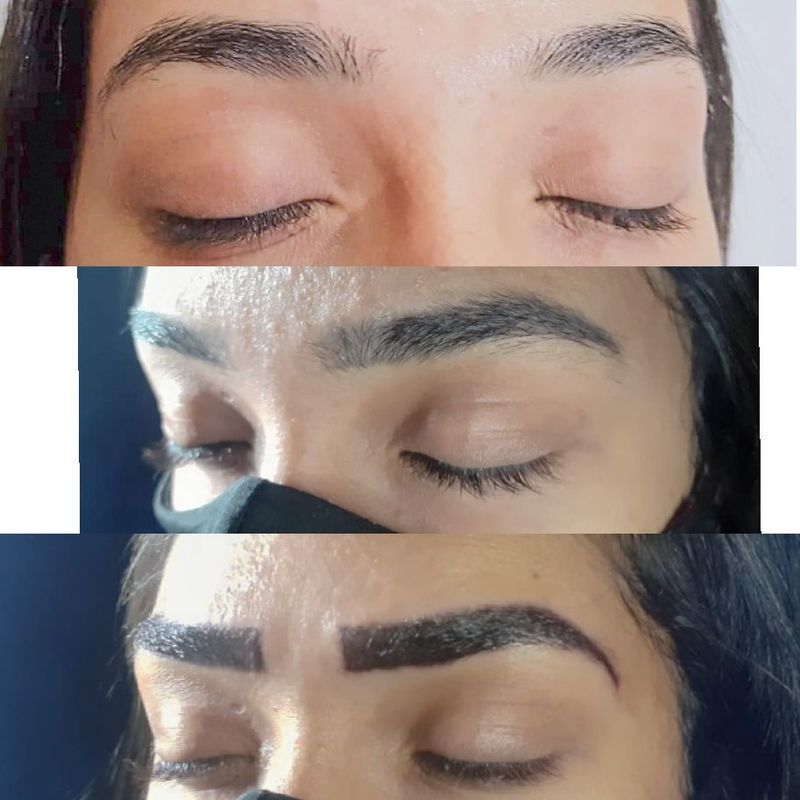 micropigmentação shadow antes, depois e com retoque! estética maquiador(a) maquiador(a) biomédico(a) maquiador(a) micropigmentador(a) designer de sobrancelhas