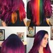 Arco-íris, roxo e magenta! #underlayerhair #cabeloarcoiris #magentahair 