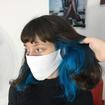 Mechas criativas #cabeloazul #underlayerhair #azulceu
