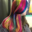 Arco-íris lateral #cabeloarcoiris #cabeloscoloridos #halfandhalfhair 