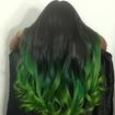 Ombré verde neon #cabeloneon #ombrehair #cabeloscoloridos