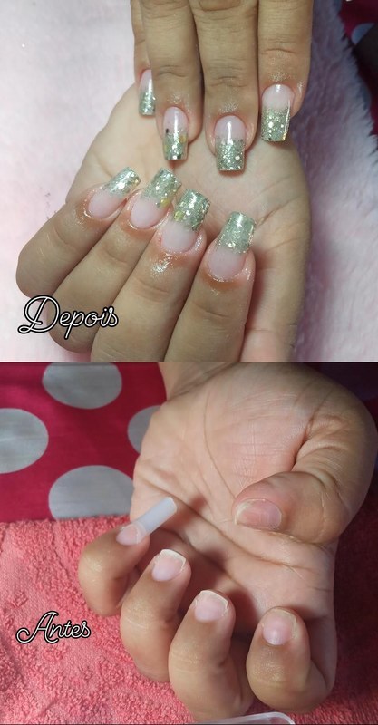 Mais um antes e depois maravigold😏 unha manicure e pedicure