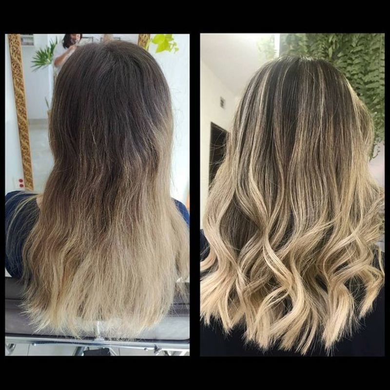 Mecha Peroladas com raiz esfumada sem coloração cabelo cabeleireiro(a)