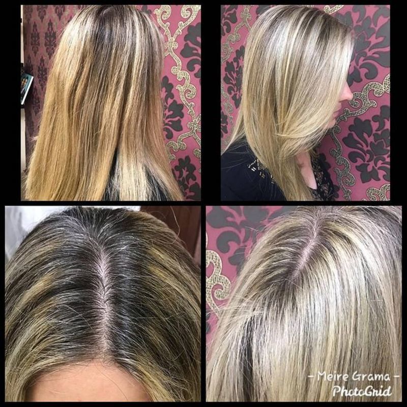 Luzes para disfarçar cabelos brancos cabelo cabeleireiro(a)