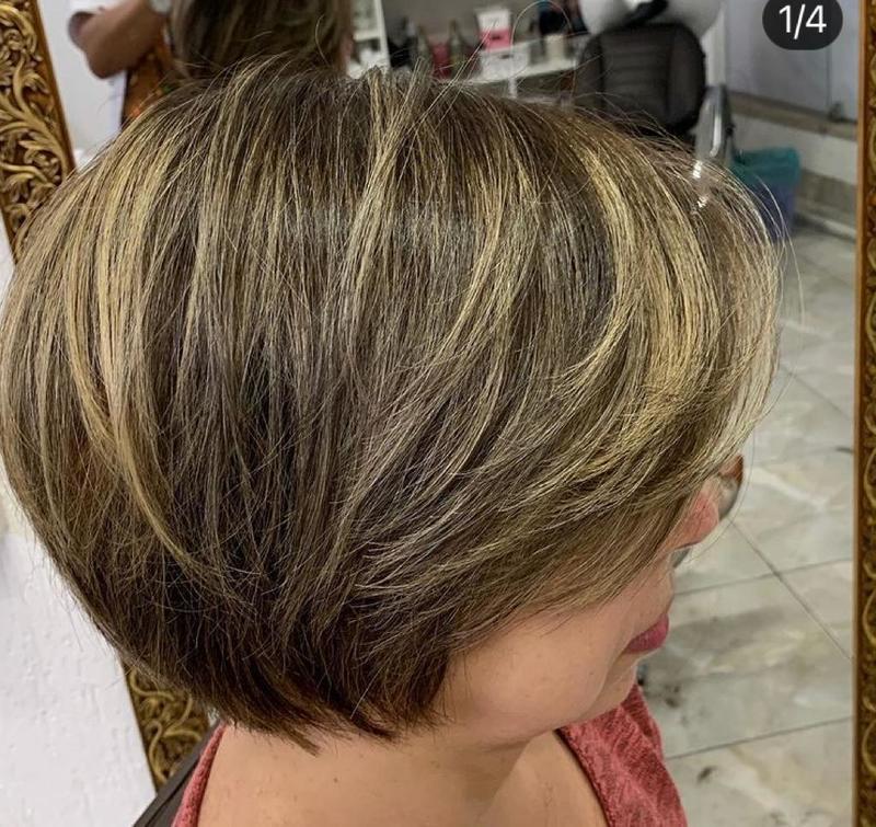 Mechas Mel + Corte  cabelo cabeleireiro(a)